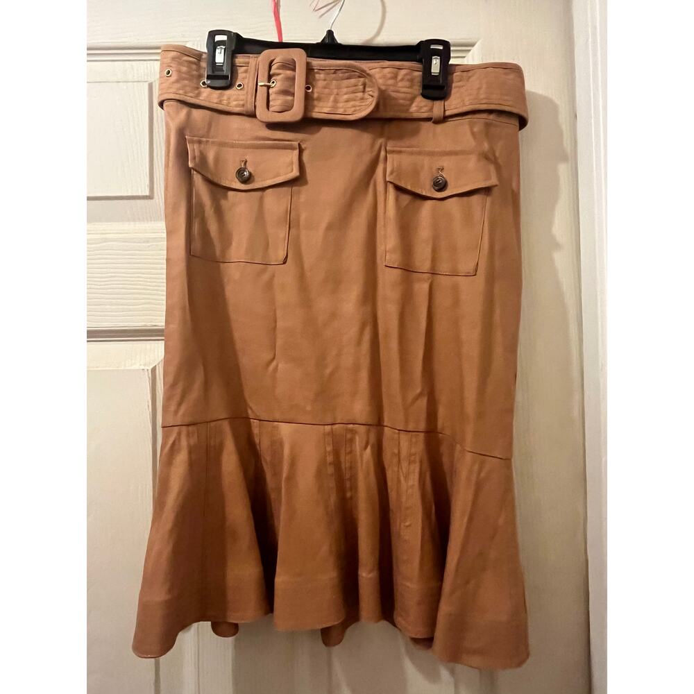 Calvin Klein skirt brown size 2 with pockets office wear or business casual.